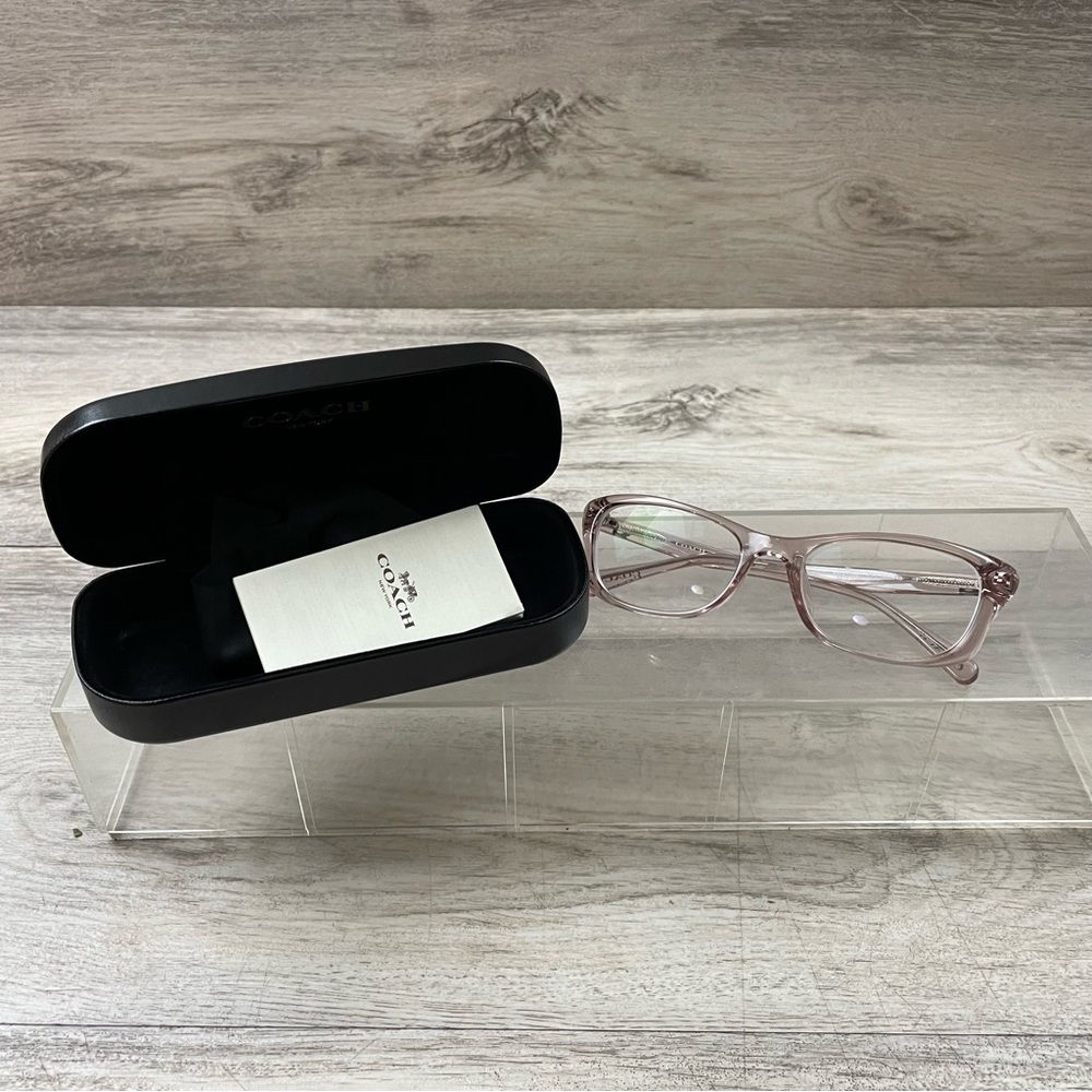 Coach Eyeglasses Frames HC 6164U 5575 Pink Clear Cat Eye Full Rim 53-18-140.